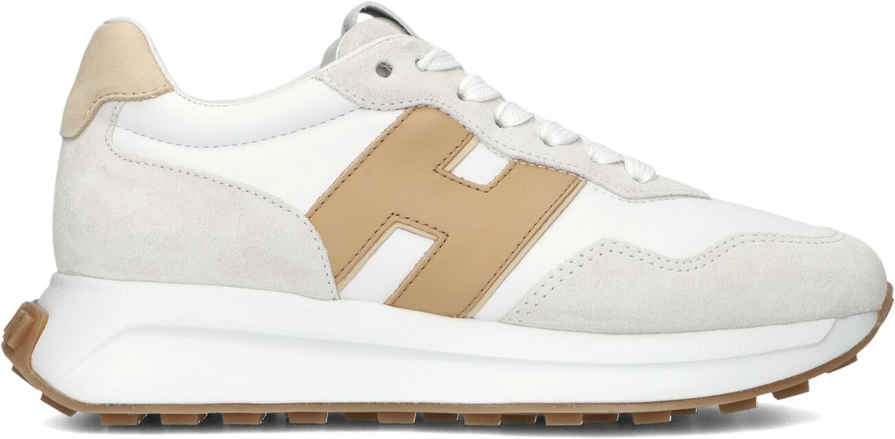 Hogan Lage Sneakers Dames H641 Allacciato, Maat: 39, Materiaal: Textiel, Kleur: Beige