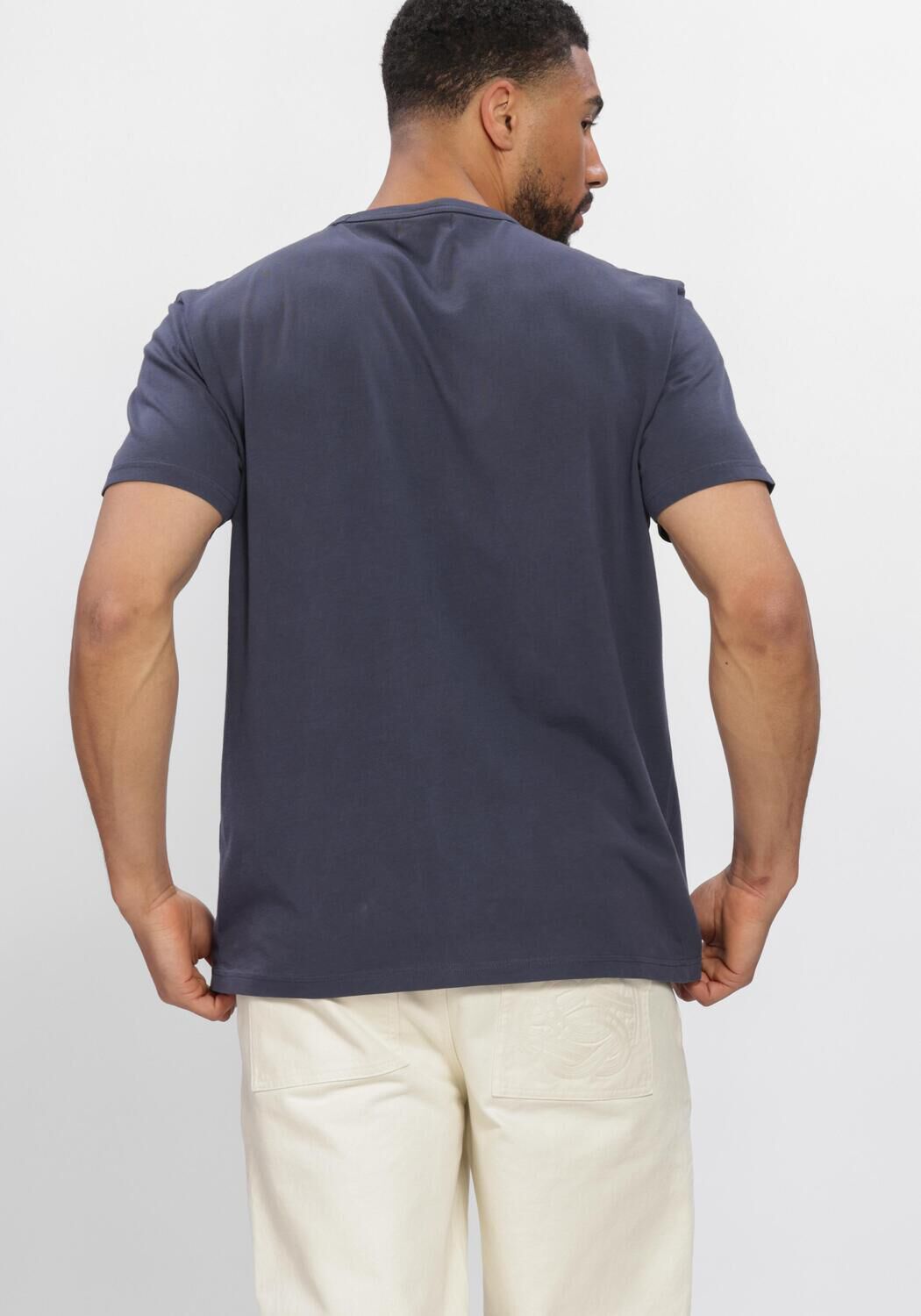 Donkerblauwe WOOLRICH T-shirt LIGHT GD T-SHIRT - large