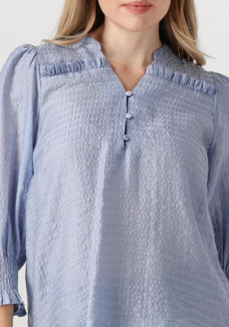 Lichtblauwe CO'COUTURE Blouses CHARLIECC FRILL SS SHIRT - large
