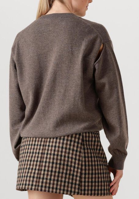 Bruine ROHE Trui CREW-NECK WITH OPEN ARMHOLE - large
