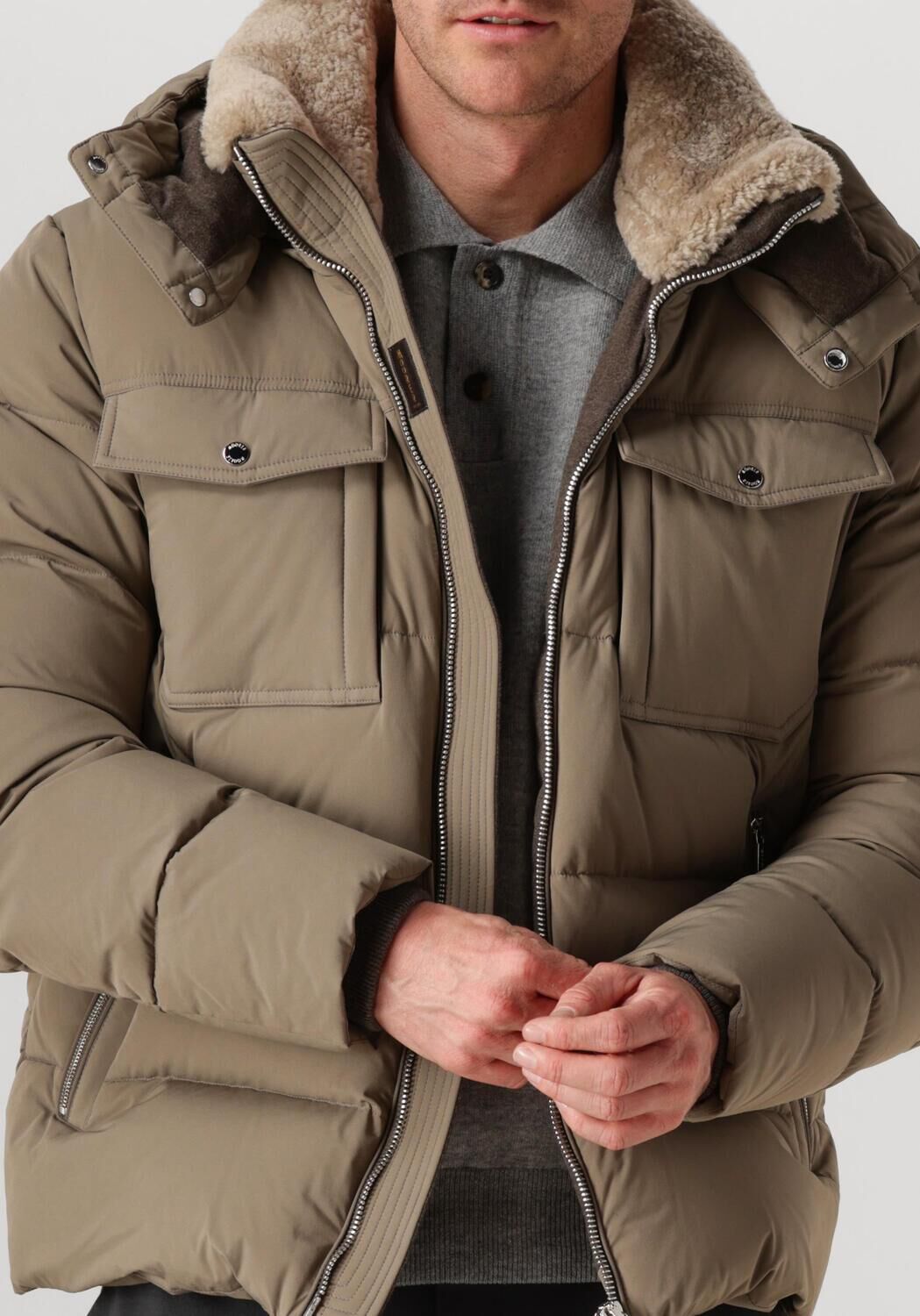 Beige MOORER Gewatteerde jas ALARICK KN - large