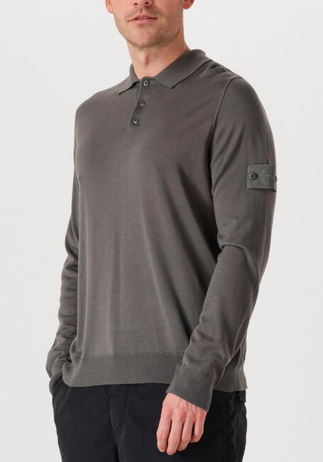 Donkergrijze STONE ISLAND Trui LS POLO - large