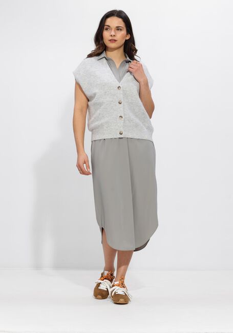 Lichtgrijze KNIT-TED Vest MARBLE - large