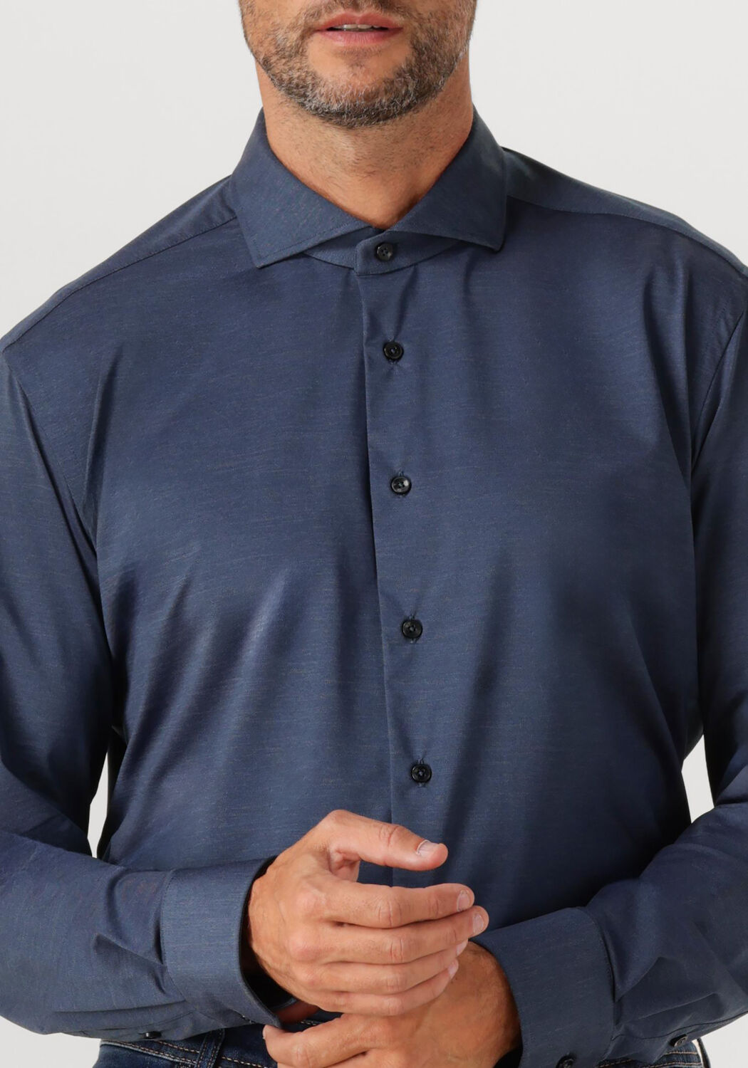 Donkerblauwe XACUS Casual overhemd ACTIVE 91617 520ML - large