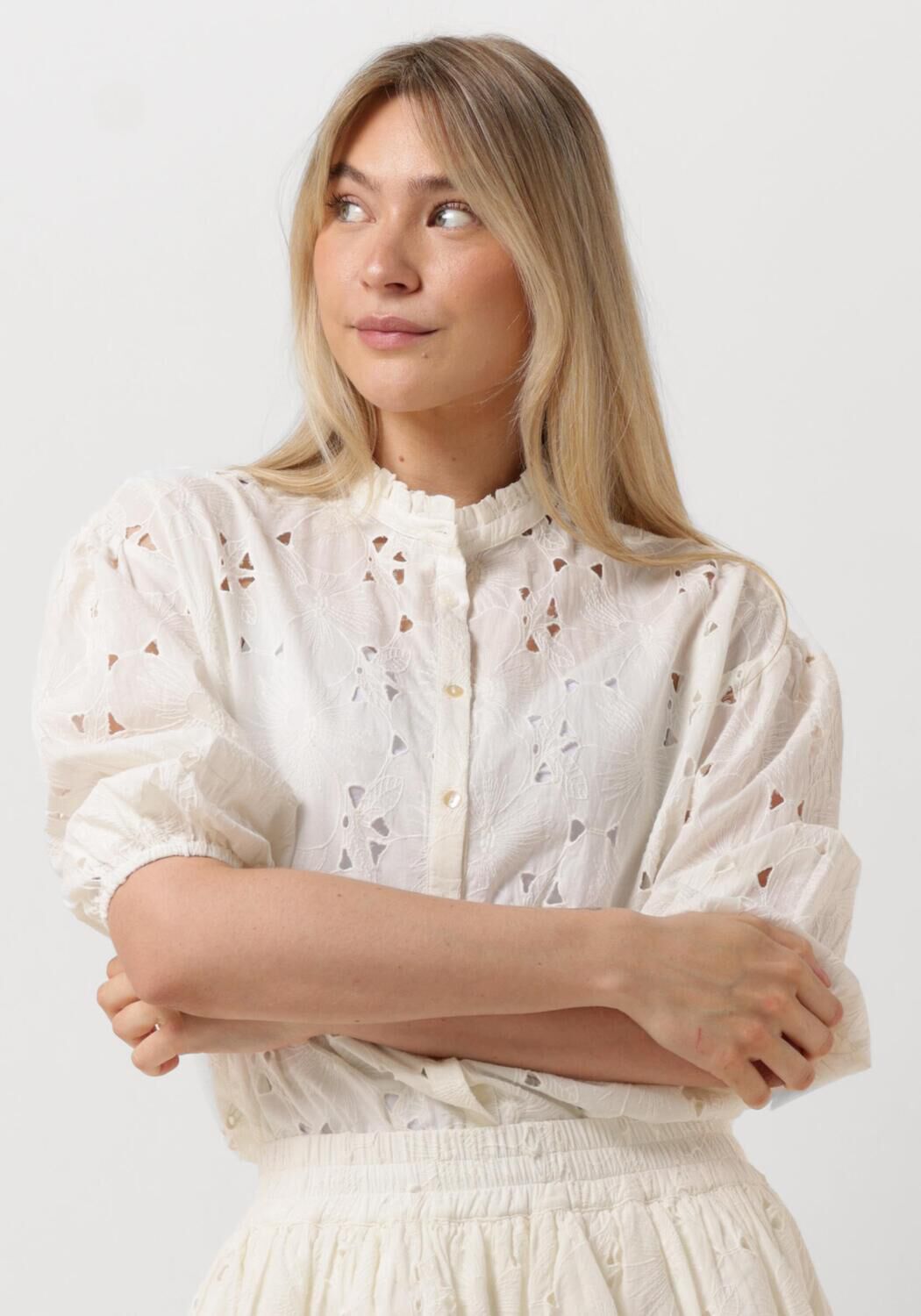 Amaya Amsterdam Blouse Dames Loisa, Maat: L, Kleur: Wit