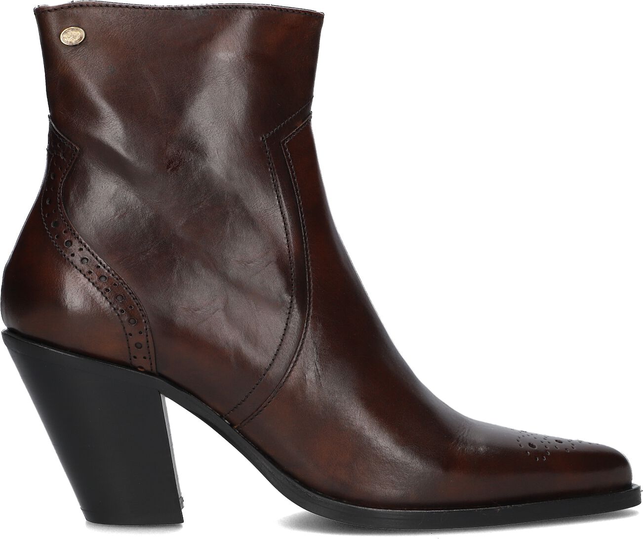 Fred de la Bretoniere Enkellaarsjes
Dames Blaire Ankle Boot, Maat: 40, Materiaal: Leer, Kleur: Bruin