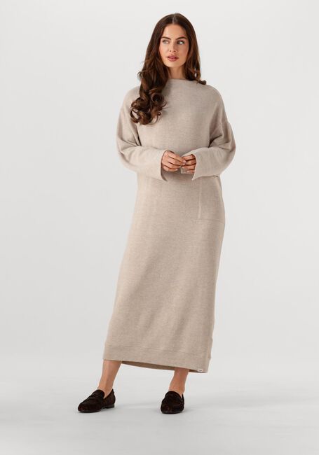Beige PENN & INK Midi jurk DRESS W25T1191 - large