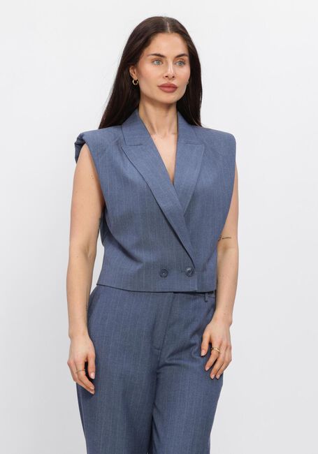 Blauwe DANTE6 Blazer JAROD PINSTRIPE GILET - large