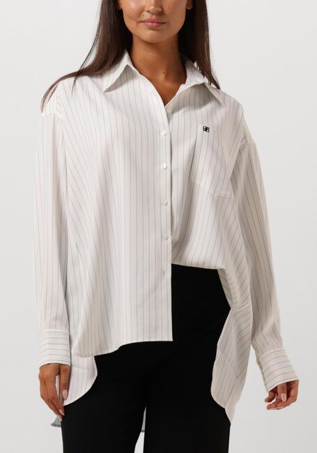 Witte DANTE6 Blouses KRIJTSTREEP OVERSIZED BLOUSE - large