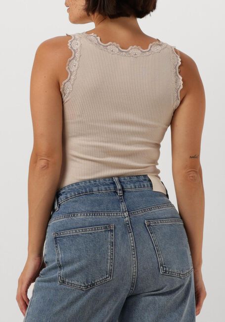 Beige ROSEMUNDE Top BABETTE SILK TOP W/ LACE - large