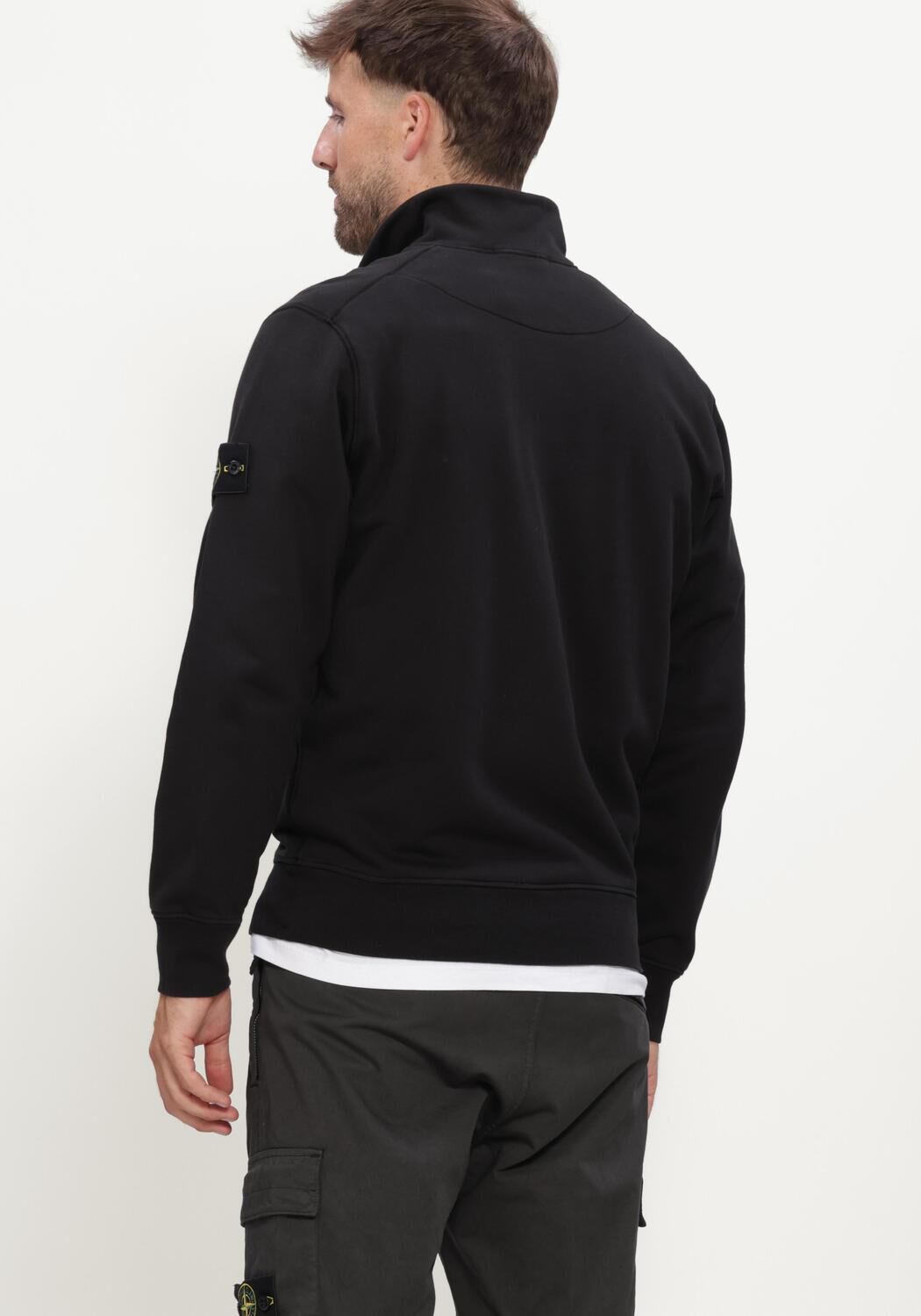 Zwarte STONE ISLAND Trui LS POLO S0051 - large