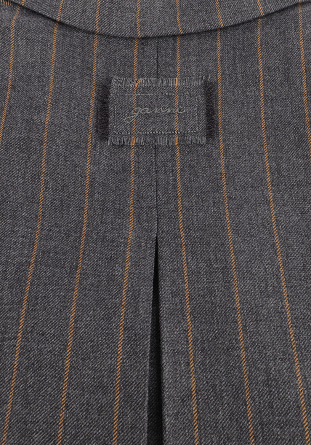 Grijze GANNI Blazer WOOL STRIPE BLAZER - large