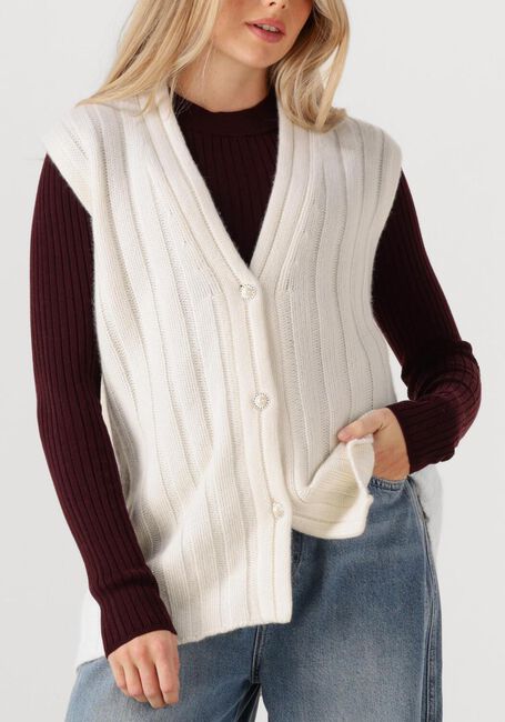 Gebroken wit SEA ME HAPPY Vest GRACE VEST CASHMERE - large