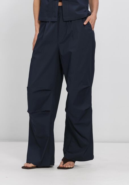 Donkerblauwe SEA ME HAPPY Wijde broek CHUCK PANTS STRETCHY POPLIN - large