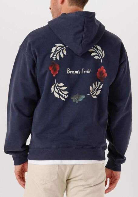 Blauwe BRAM'S FRUIT Sweater FLORA HOODIE - large