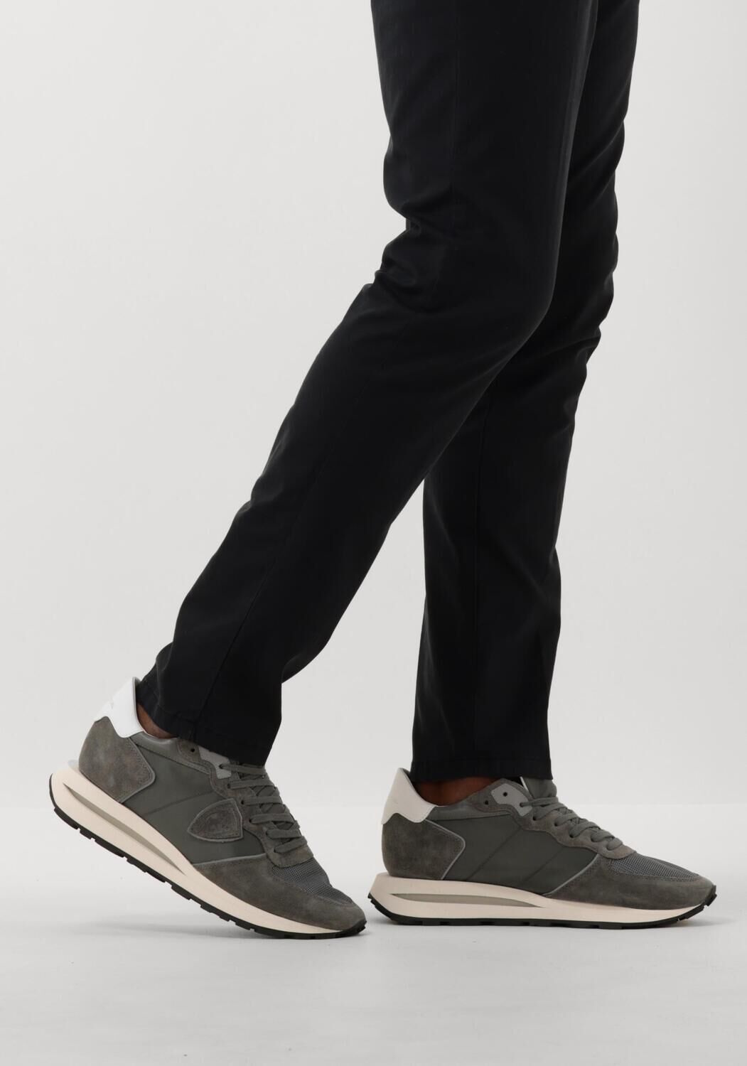 Grijze PHILIPPE MODEL Lage sneakers TROPEZ HAUTE LOW MAN - large