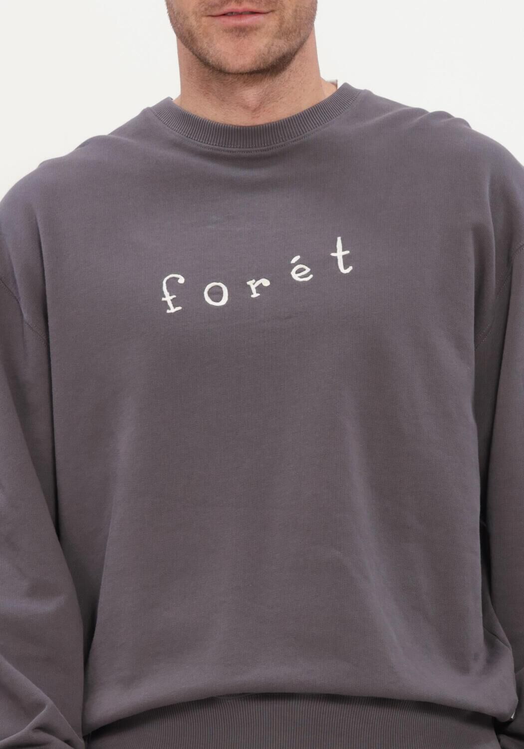 Donkergrijze FOR&Eacute;T Sweater ROPE SWEATSHIRT - large