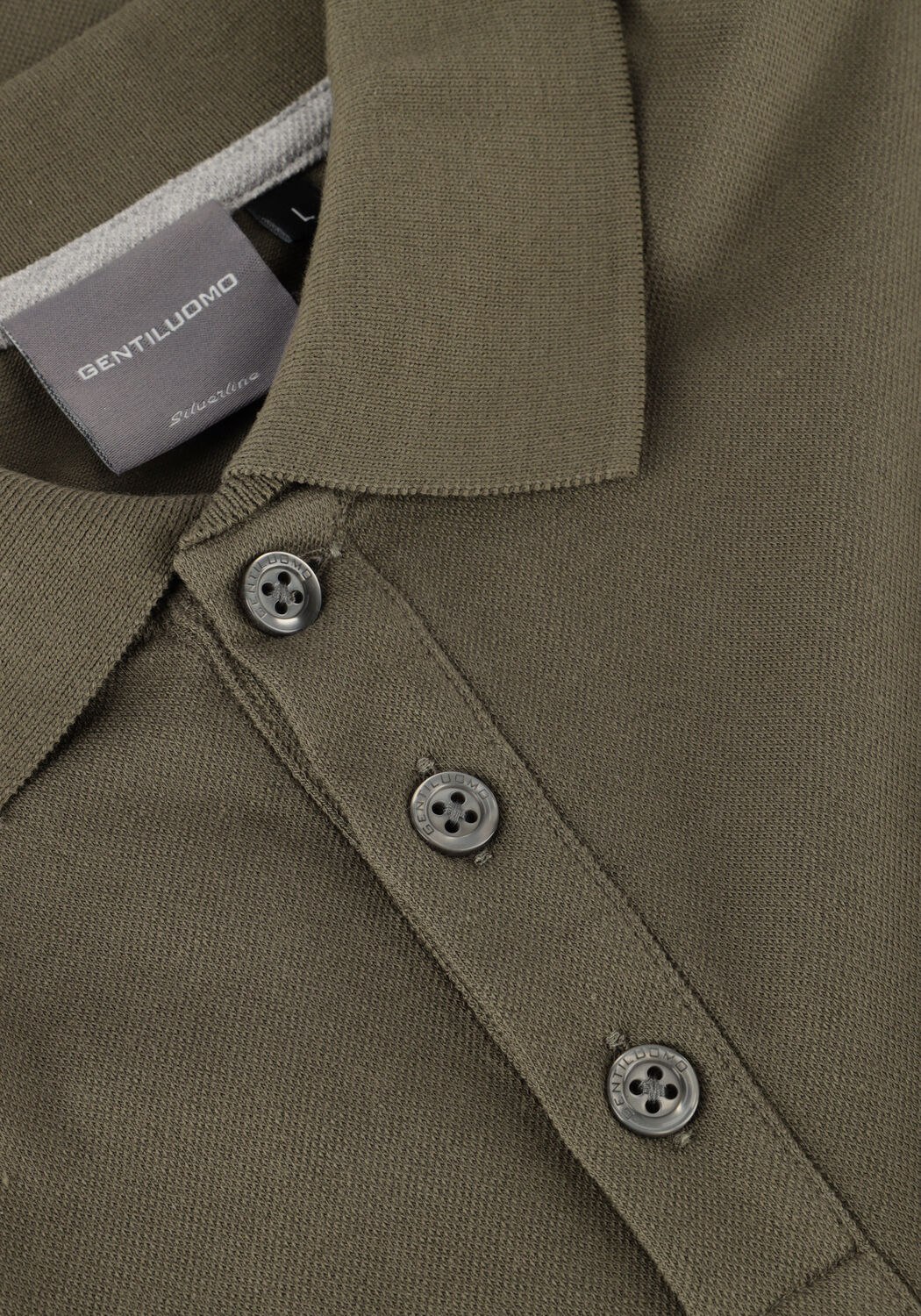 Khaki GENTILUOMO Polo POLO 3 BUTTON SS J2006-219 - large