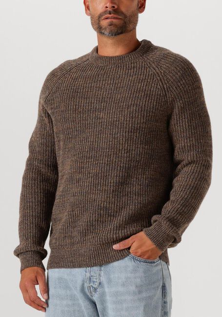 Bruine BARBOUR Trui HORSEFORD CREW NECK JUMPER - large