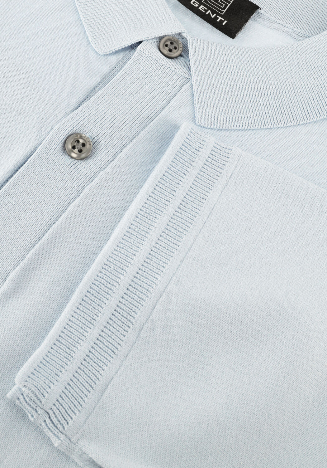 Lichtblauwe GENTI Polo POLO 2 BUTTON SS 1260 - large