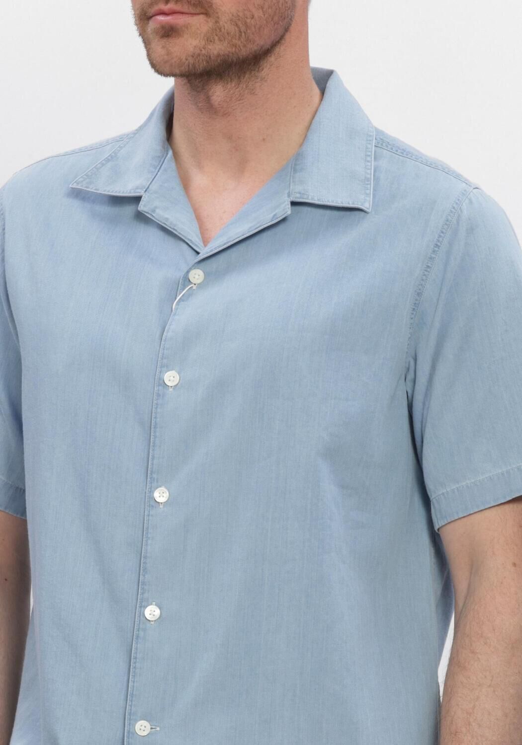 Blauwe NN.07 Casual overhemd JULIO SS 5765 - large