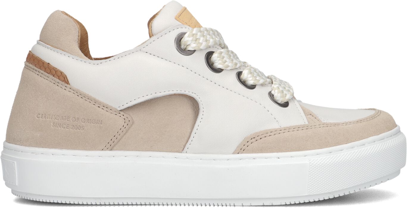 Shabbies Lage Sneakers Dames Ragy Chunky, Maat: 36, Materiaal: Leer, Kleur: Wit