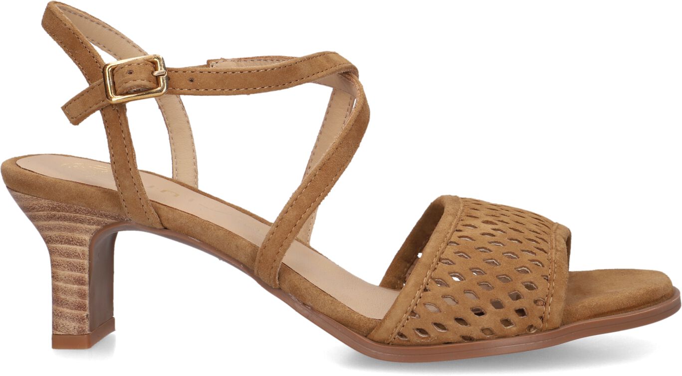Unisa Sandalen met Hak Dames Limosi, Maat: 36, Materiaal: Suède, Kleur: Camel afbeelding 1