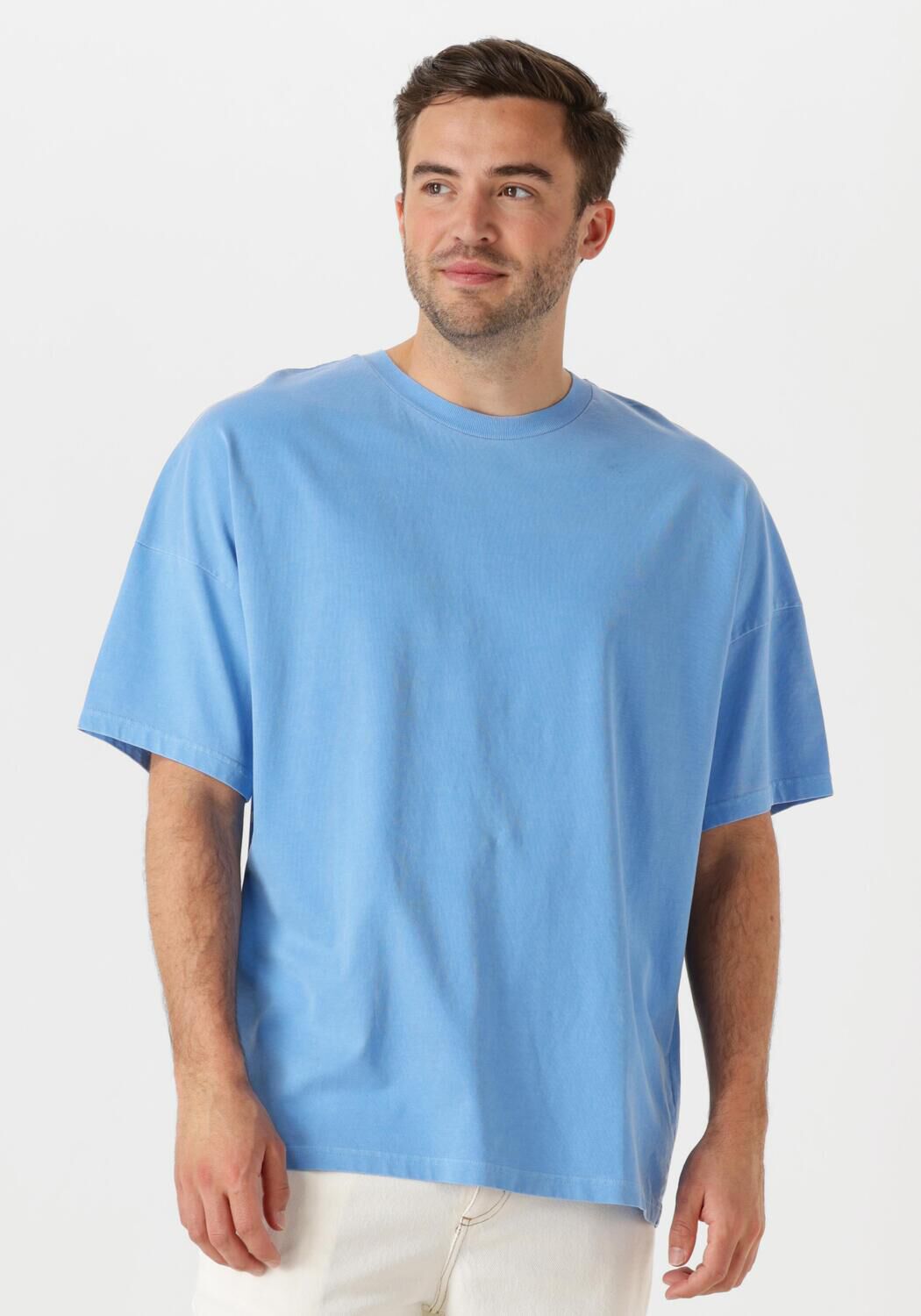 American Vintage T-Shirt Heren Fizvalley Men, Maat: M/L, Kleur: Lichtblauw