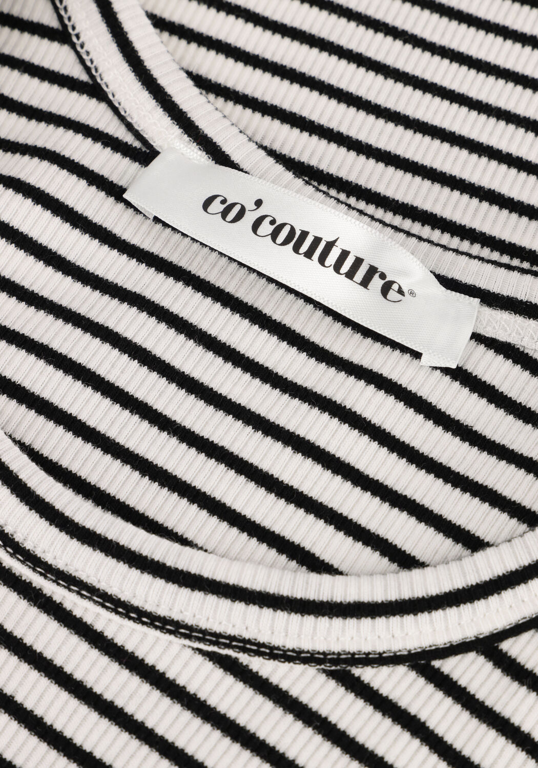 Witte CO'COUTURE Top SARA STRIPE RIB TANK TOP - large