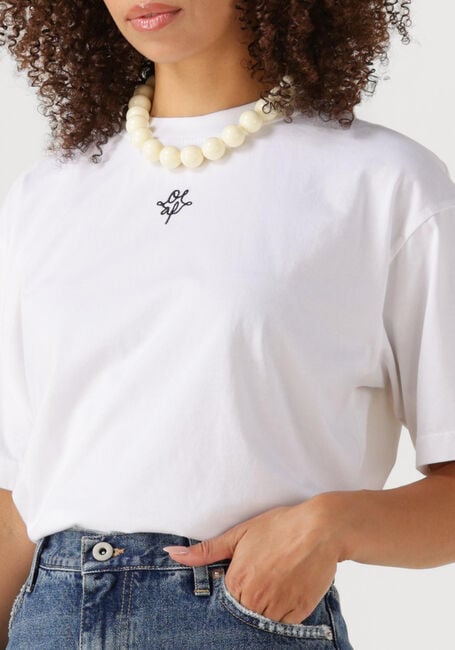 Witte OLAF HUSSEIN Tops & T-shirts WMN MONOGRAM RFEGULAT TEE - large