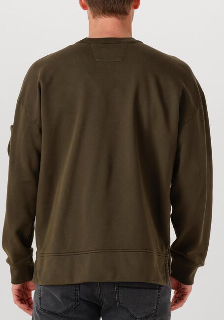 Khaki CP COMPANY Trui SWEATSHIRTS CREW NECK IN BRUSHED EMERIZED DIAGONAL FLEECE - large
