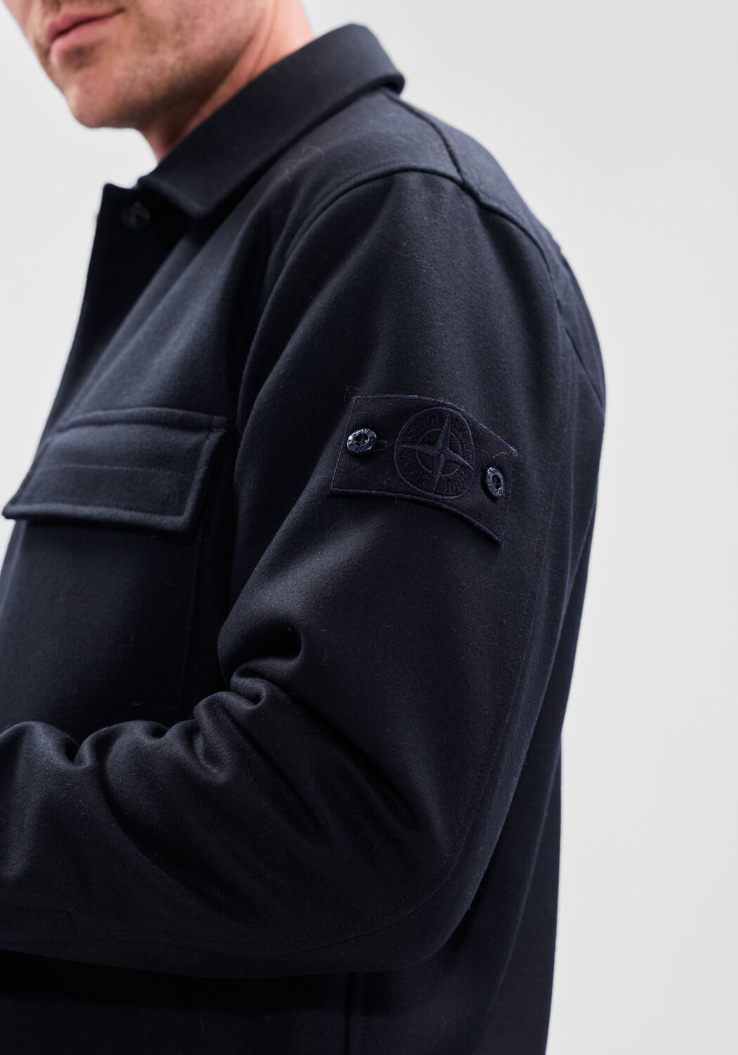 Donkerblauwe STONE ISLAND Overshirt SHIRTS - large