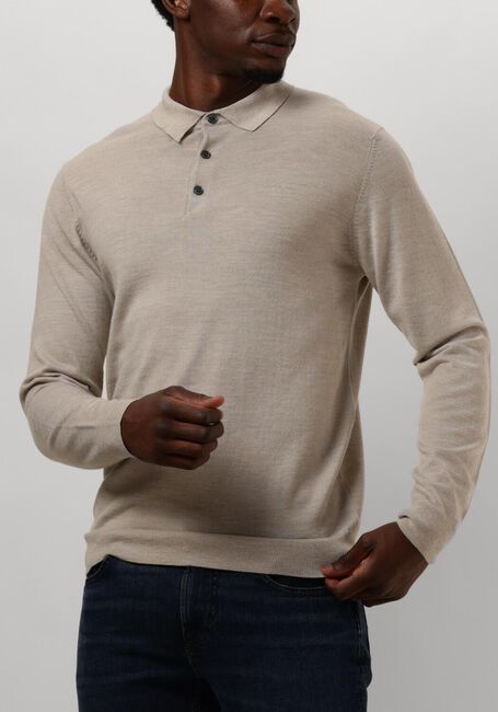 Beige PROFUOMO Polo POLO LONG SLEEVE - large