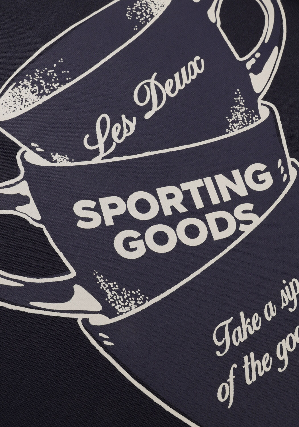 Donkerblauwe LES DEUX Sweater BEN ARTIST SWEATSHIRT - large