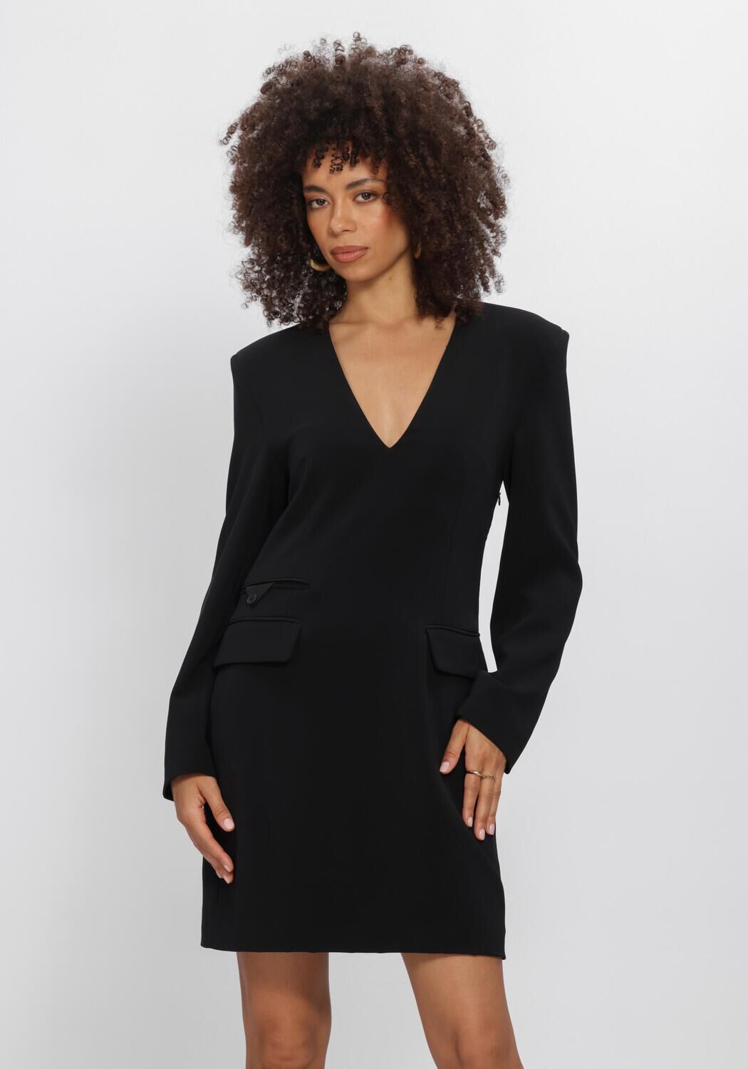 Zwarte DANTE6 Mini jurk AVRIL BLAZER DRESS - large