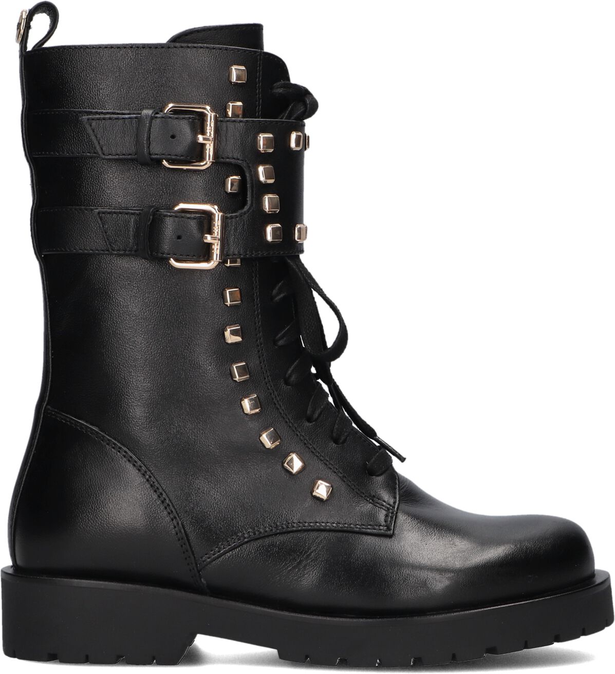 Twinset Milano Veterboots Dames 242tcp082, Maat: 40, Materiaal: Leer, Kleur: Zwart