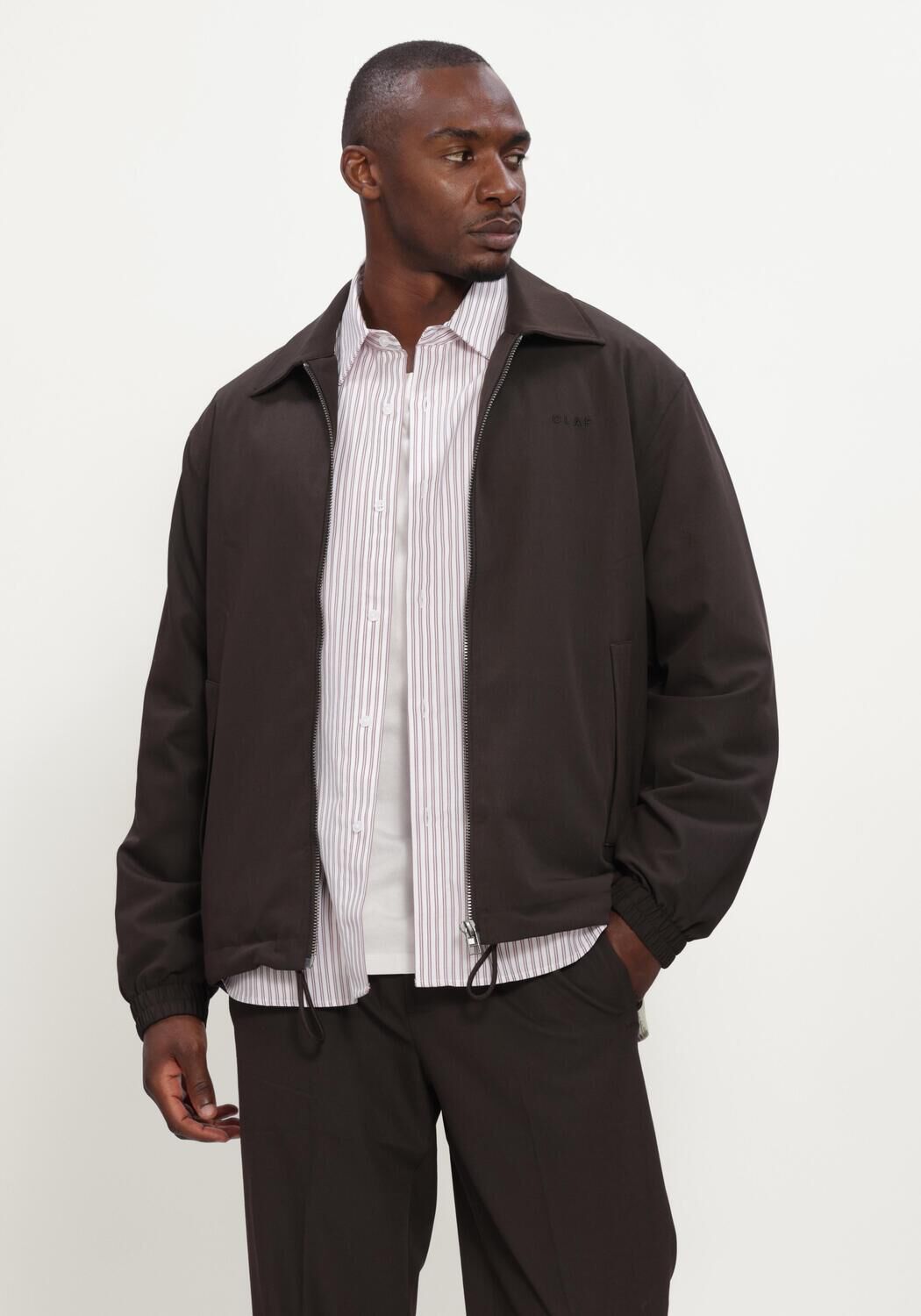 Bruine OLAF HUSSEIN Jack COACH JACKET - large