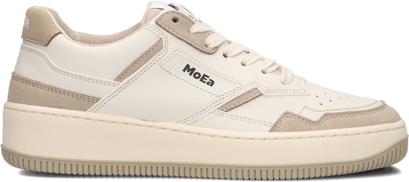 MoEa Lage Sneakers Dames Moea-basgn1, Maat: 38, Materiaal: Leer, Kleur: Beige