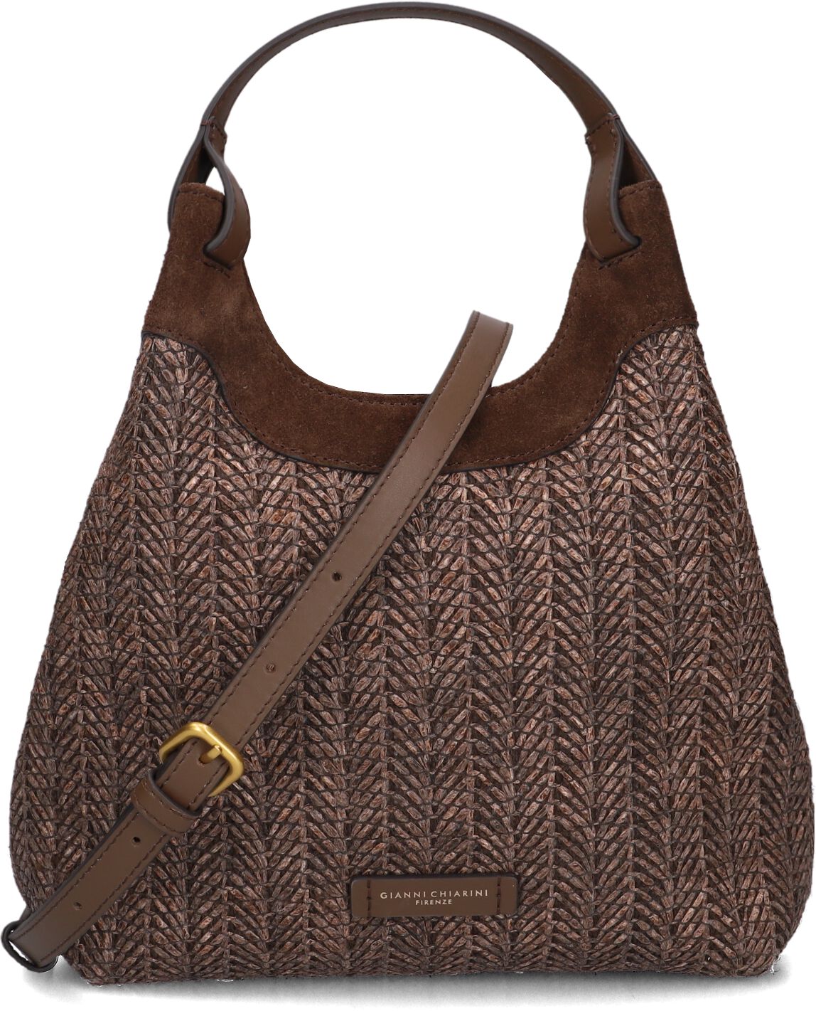 Gianni Chiarini Schoudertas
Dames Dua, Materiaal: Textiel, Kleur: Brons afbeelding 1