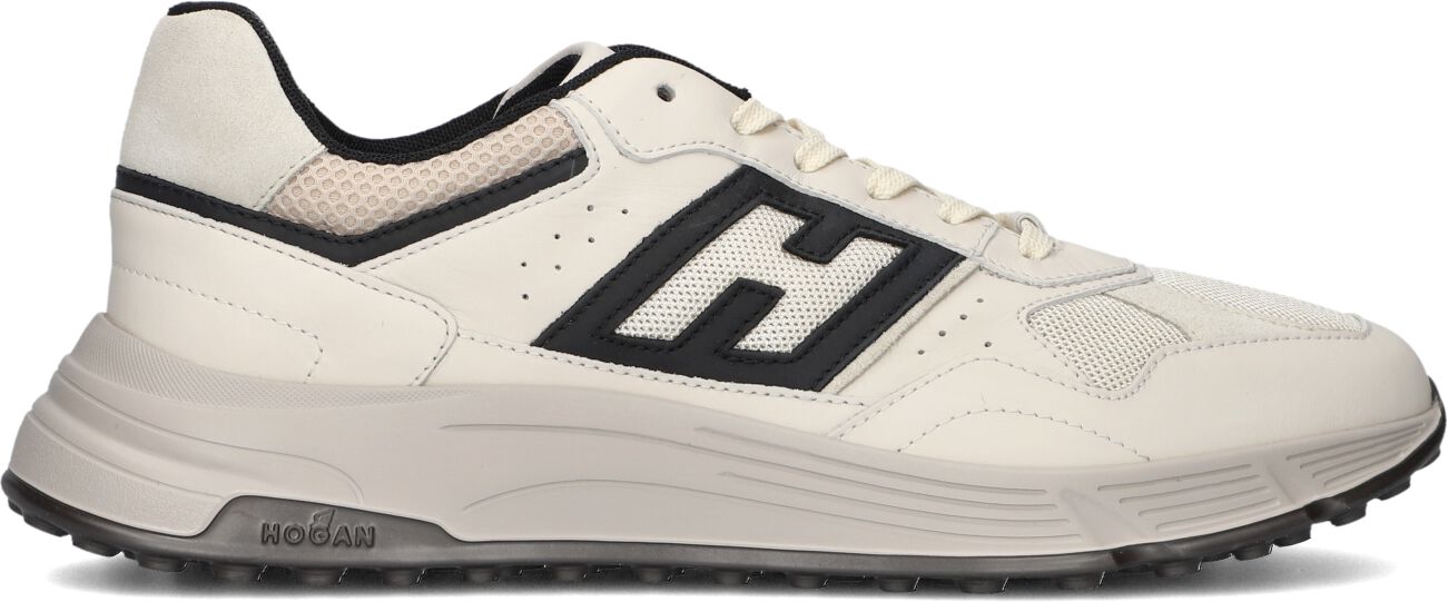 Hogan Lage Sneakers Heren Hyperlight Allacciato, Maat: 43 / 43,5, Materiaal: Leer, Kleur: Beige