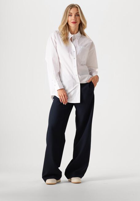 Donkerblauwe CO'COUTURE Wijde broek VOLA LONG WIDE PANT - large