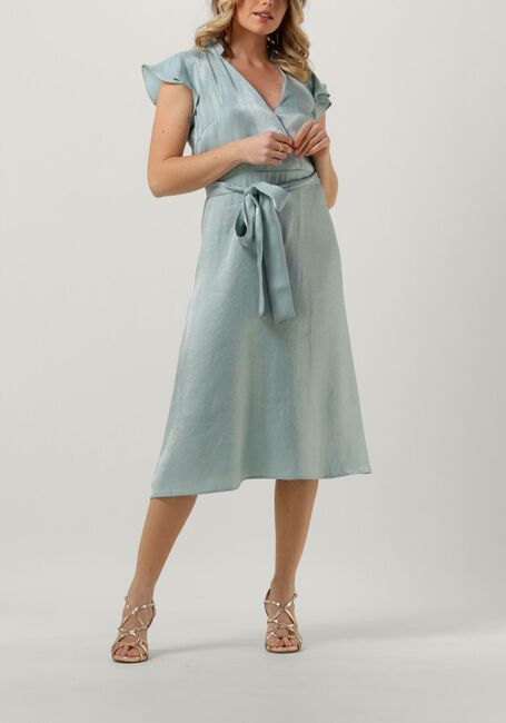 Lichtblauwe AAIKO Midi jurk FLORINE SHIMMERY VIS 355 - large