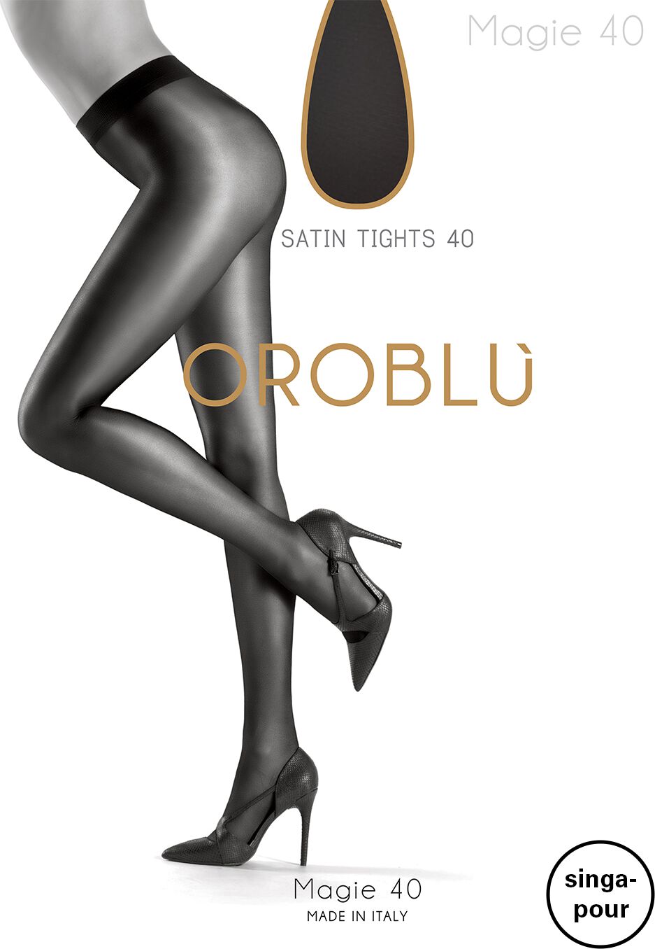 Oroblu Panty Dames Magie 40, Maat: S, Materiaal: Textiel, Kleur: Grijs afbeelding