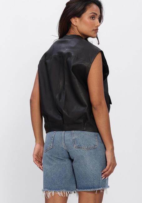 Zwarte STUDIO AR Gilet DANIELA SHEEP VEG NAPPA - large