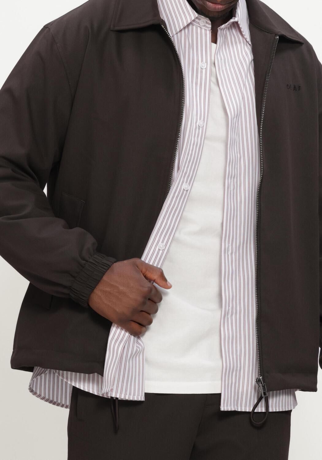 Bruine OLAF HUSSEIN Jack COACH JACKET - large