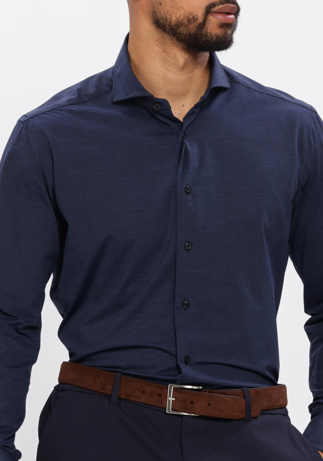 Donkerblauwe XACUS Klassiek overhemd 21615 ACT520ML - large