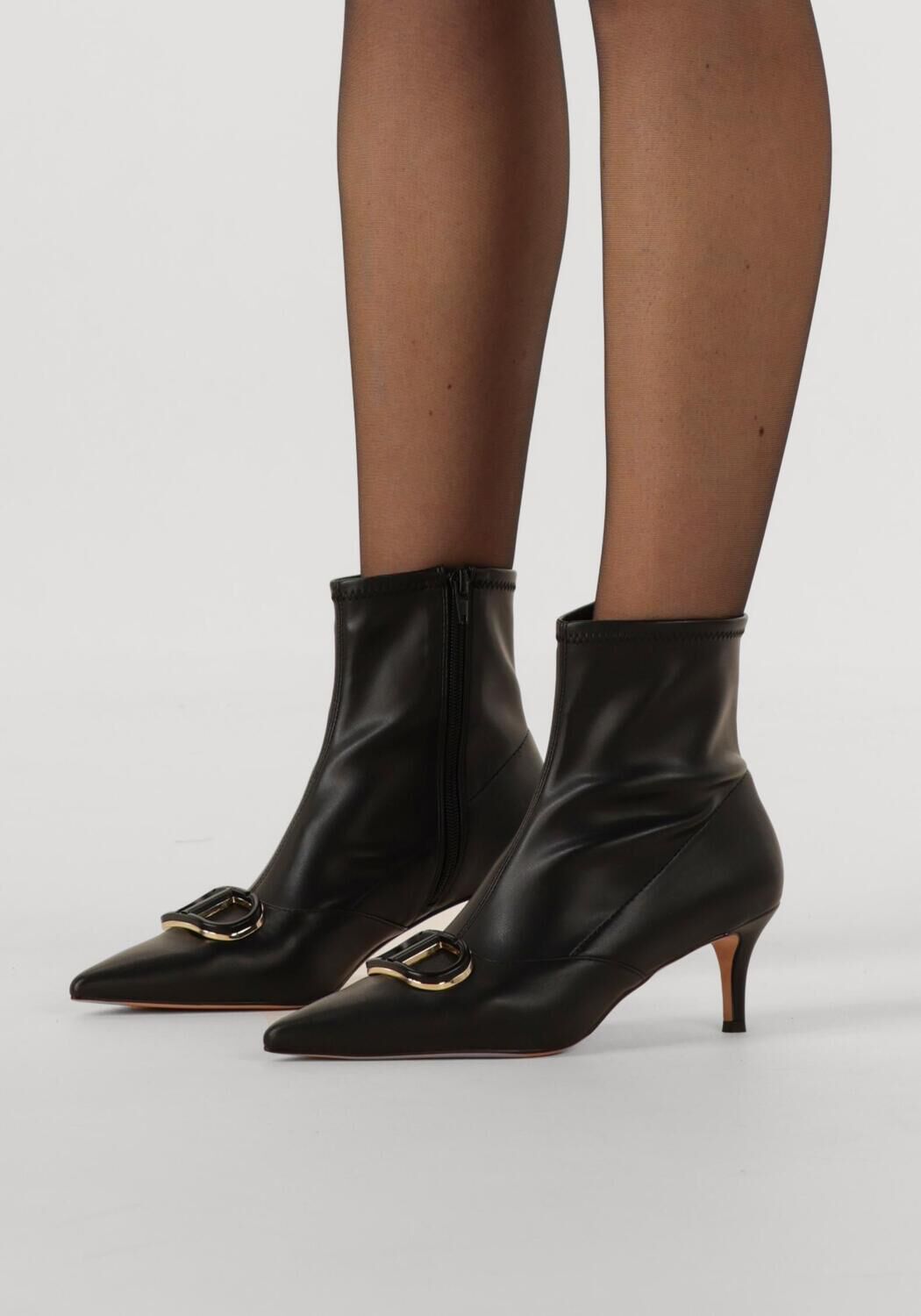 Zwarte TWINSET MILANO Enkellaarsjes 252TCP034 - large