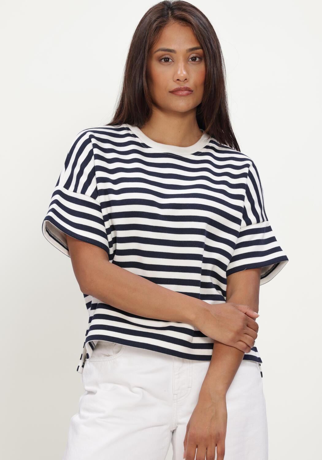 Witte CLOSED T-shirt CROPPED SWEATSHIRT - large
