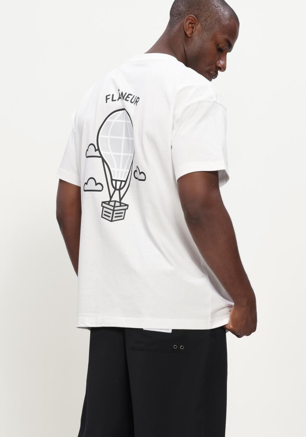 Witte FLANEUR T-shirt BALLOON T-SHIRT - large