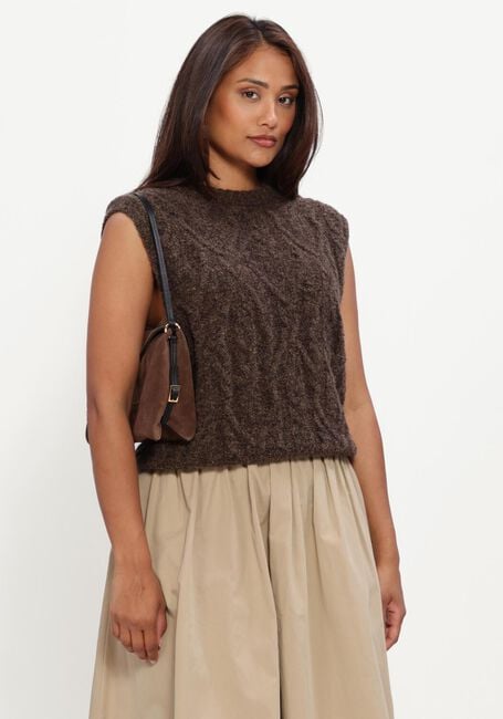 Bruine CLOSED Trui CREW NECK VEST - large
